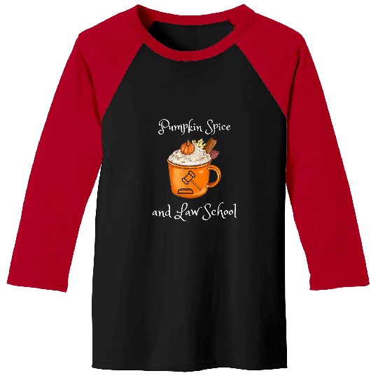 Law School Student Pumpkin Spice Halloween Autumn Fall Baseball Tees