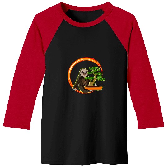 Bonsai Tree and Sloth Gift to Japanese Tradition Art Lovers Baseball Tees