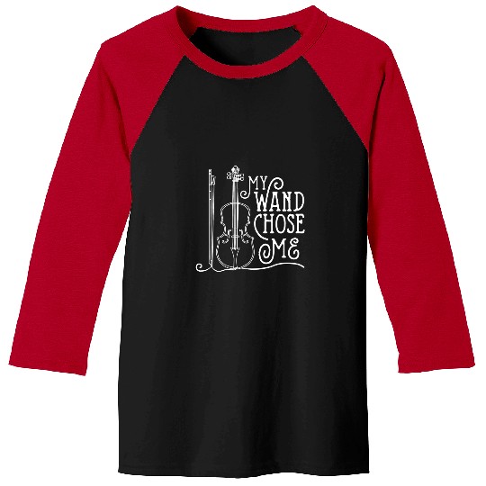 Violin Lover Retro Violin My Wand Chose Me Funny Violinist Orchestra Band Baseball Tees