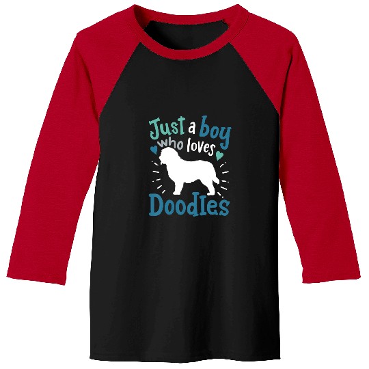 Goldendoodle Kids Doodle Goldendoodle Just a Boy Who Loves Doodles Doodle Dog Baseball Tees