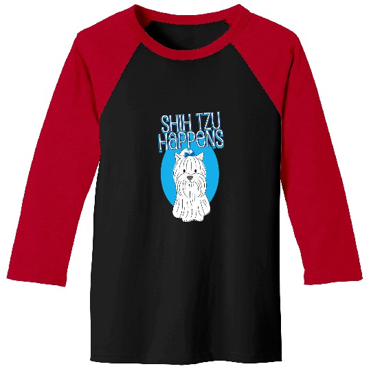 Shih Tzu Shitzu Cute Rescue Dog Gift Funny Dog Mom Dad Owner Baseball Tees