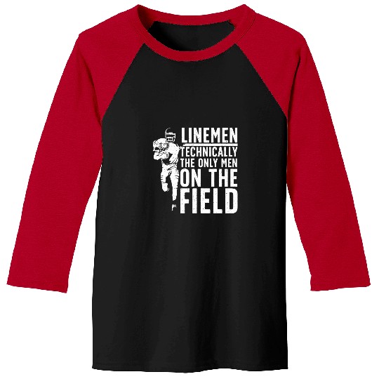 Funny Lineman Art For Men Boys Coachs Football Player Linemen Baseball Tees