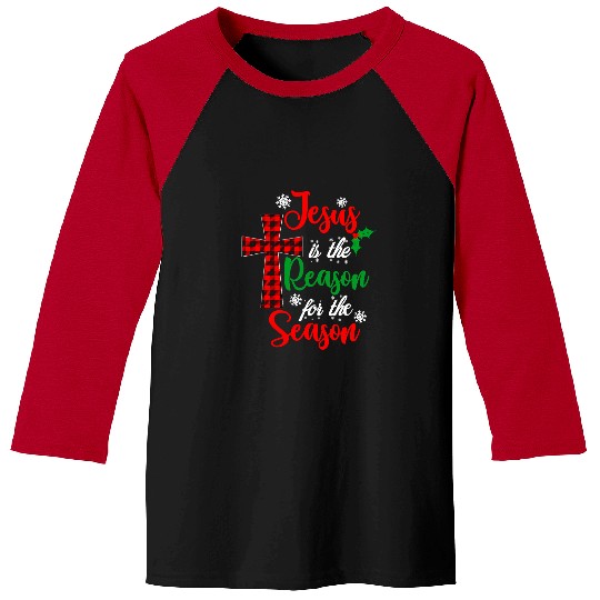 Christian Jesus Is the Reason for the Season Holiday Christmas Pyjama 369 Bibble Jesus Christ Baseball Tees