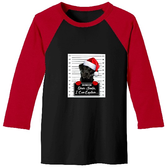 Labrador Lab Dog Dear Santa I Can Explain Funny Christmas Labrador Xmas Baseball Tees