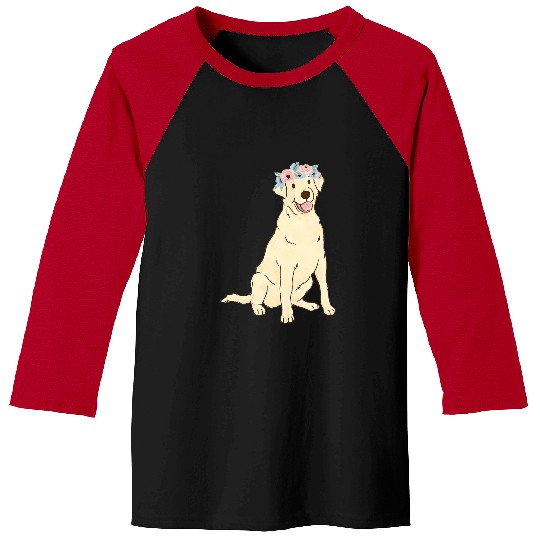 Labrador Lab Dog Floral Labrador Retriever Lovers Yellow Lab Dog Mom Baseball Tees