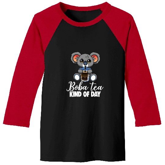Funny Bear Boba Tea Kind Of Day Koala Boba Funny Men Boba Tea1 Cute Bears Baseball Tees