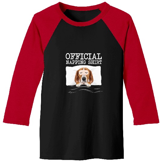 Funny Official Napping Sleeping English Foxhound Baseball Tees