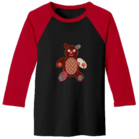 Funny Bear Stitch Teddy Bear Stitched Teddy bear Brumm Cute Bears Baseball Tees