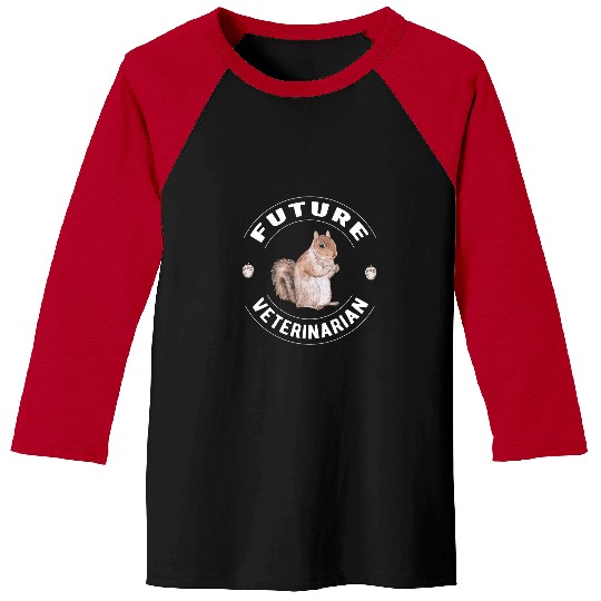 Veterinary Technician Vet Tech Squirrel Future Veterinarian Baseball Tees