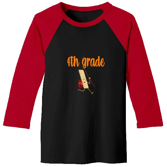 Fourth Grade Cute 4th Grade Teacher Student Baseball Tees