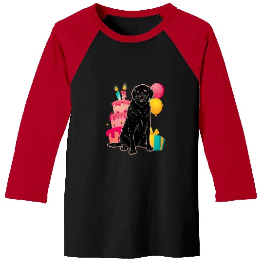 Labrador Lab Dog Kids Birthday Party Black Labrador Dog Lover Cute Black Lab Baseball Tees