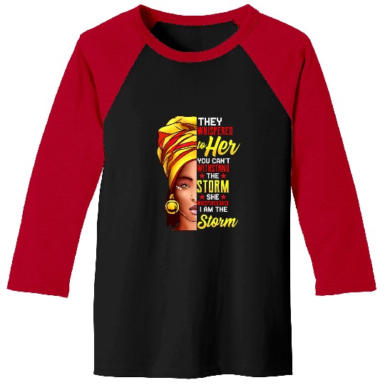 black history month african american woman i am storm Baseball Tees