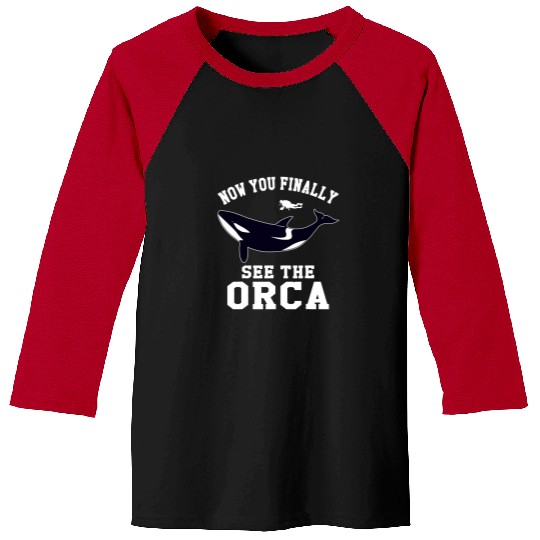 Whales Orca Killer Whale Ocean Lover Whale Watching Diving Baseball Tees