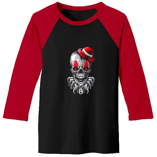 Skeletons Skulls Scary Skeletons Clown Serial Killer Clown Halloween Costume 81 Skull Baseball Tees