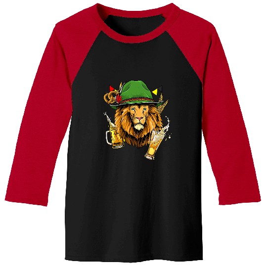 Lion Gift Beer Lion Germany Oktoberfest Party Beer Fest Lioness Lion Lover 2 Baseball Tees
