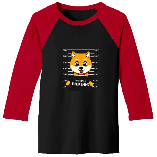 Dog Shiba Inu Funny Mug Shot Bad Dog Pet Mom DaD Gift 220 Baseball Tees