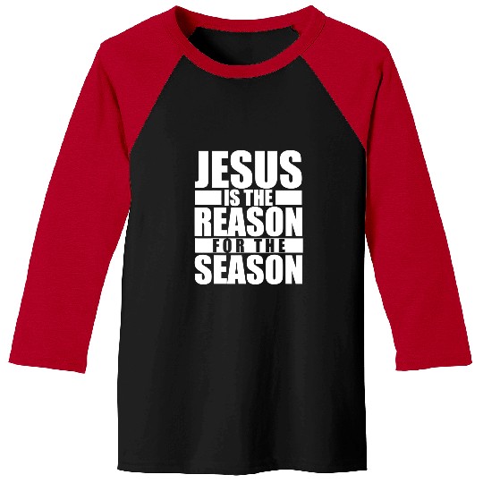 Christian Jesus Is The Reason For The Season Christian Christmas xmass 202 Bibble Jesus Christ Baseball Tees