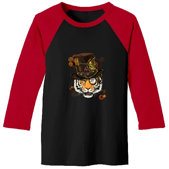 Tiger Gift Steampunk Tiger Steampunk Tiger Animal Lovers 11 Baseball Tees