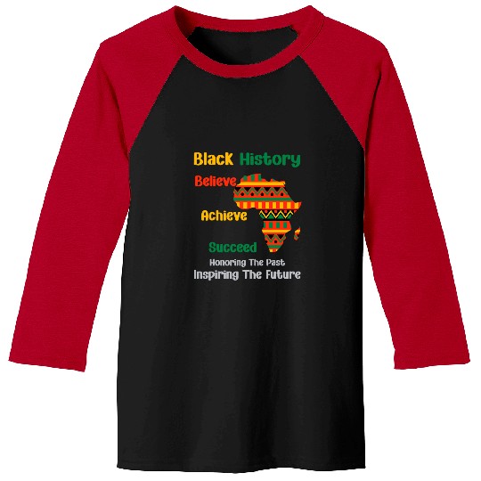 Honoring Past Inspiring Future Black History Month African Baseball Tees