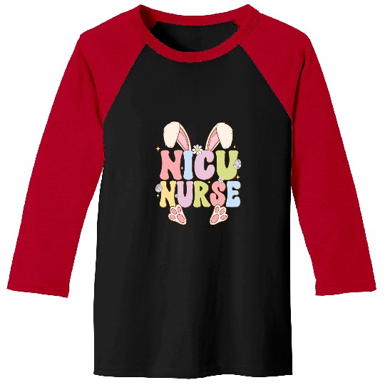 NICU nurses Easter Bunny Neonatal ICU Nursing Easter Day Baseball Tees