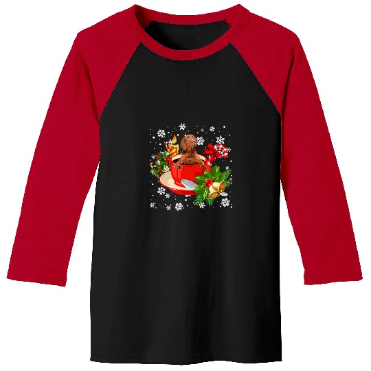 Dog Vizsla And Coffee Christmas Snow Lights Pajamas Xmas Baseball Tees