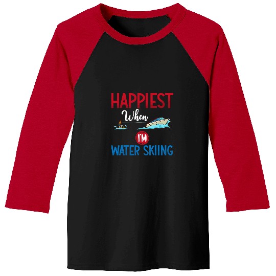 Skiing Ski Water Skiing Boat Beginner Board Skier Waterski Trainer Baseball Tees