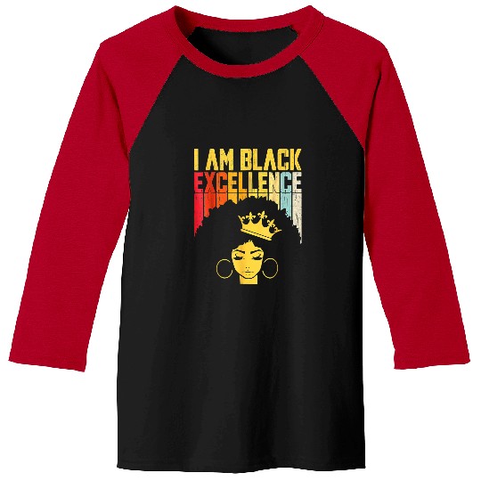 Retro vintages Black Excellence African Pride History Month Baseball Tees
