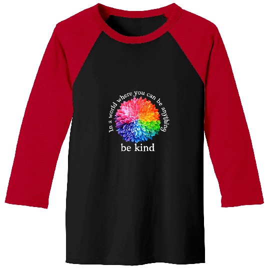 LGBT Pride Rainbow In a World Where You Can Be Anything Be Kind 502 Gay LGBTQ Baseball Tees
