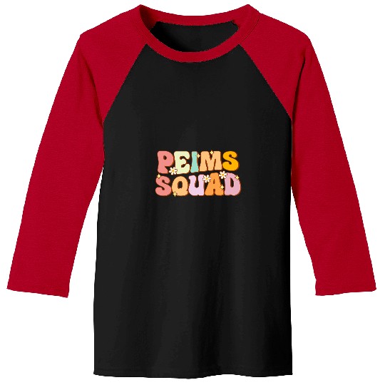 PEIMS Squad Groovy Back To School women appreciation Baseball Tees