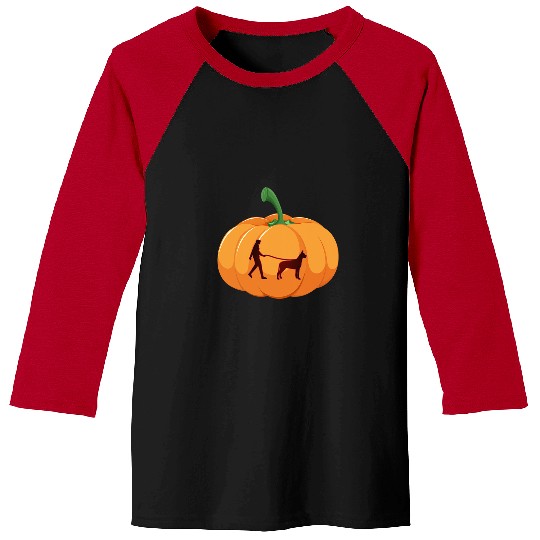 Great Dane Walking Halloween Dog Pumpkin Baseball Tees