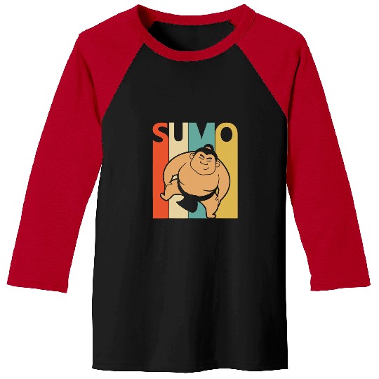 Retro 1980s sumos Wrestling Baseball Tees