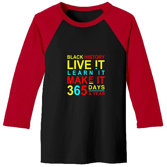 Black History 365 days a year BLM Pro Black Power Baseball Tees