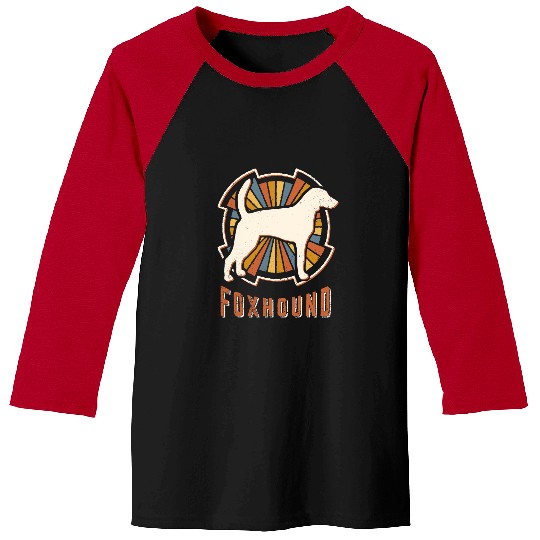Foxhound vintages Classic Retro Dog Love Baseball Tees