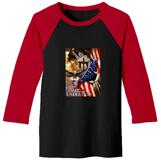 Christian One Nation Under God Christ Baseball Tees