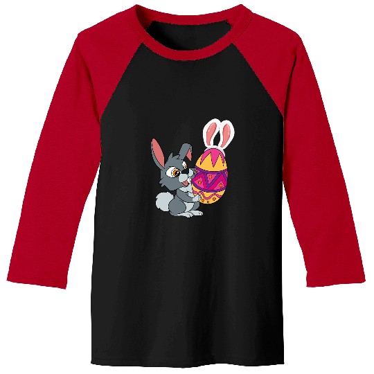 Rabbits Happy Easter Cute Easter Egg Rabbit Bunny Lover Easter Baseball Tees