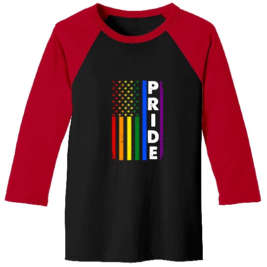 LGBT Pride Rainbow America flag LGBT gay pride gifts 516 Gay LGBTQ Baseball Tees