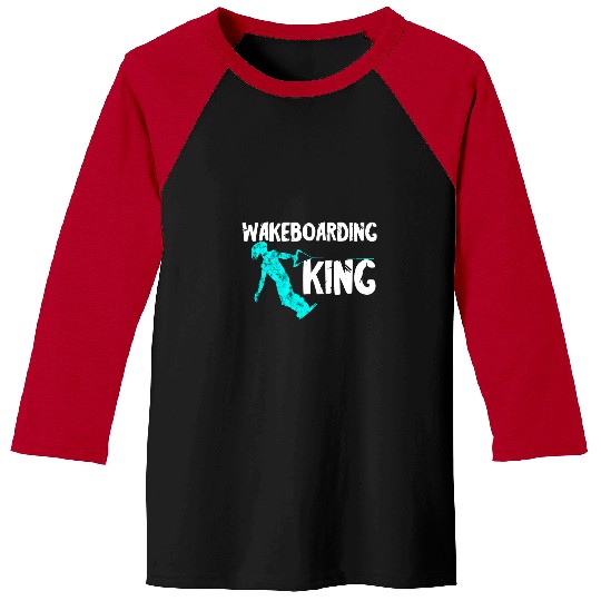 Skiing Ski Wakeboarding King Water Skier Wakeboarder Skiing Waterski Baseball Tees