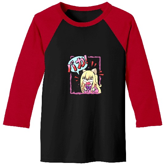 Mad Chibi Baka Kawaii Angry Waifu Weeabo Otaku Anime Manga 295 Baseball Tees