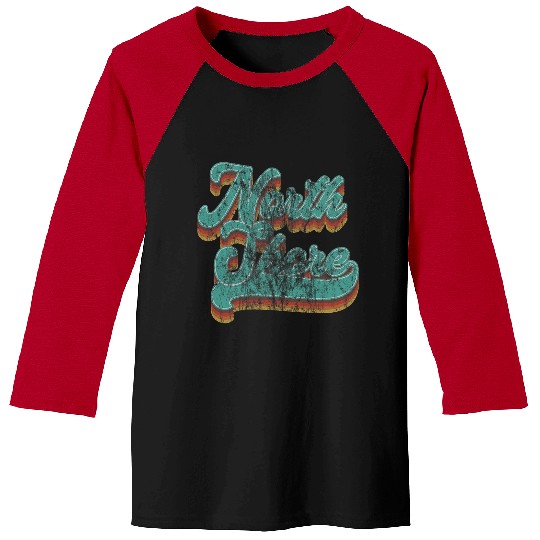 Surf Life North Shore Hawaii Surf Surfing Long Board vintages Retro Baseball Tees