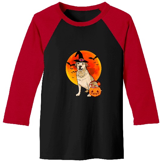 Labrador Lab Dog Halloween Pumpkin Dog Labrador Retriever Baseball Tees
