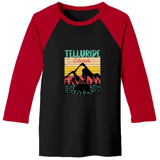 Funny Bear Telluride Mountain Colorado Mountains Bear Trails Cute Bears Baseball Tees