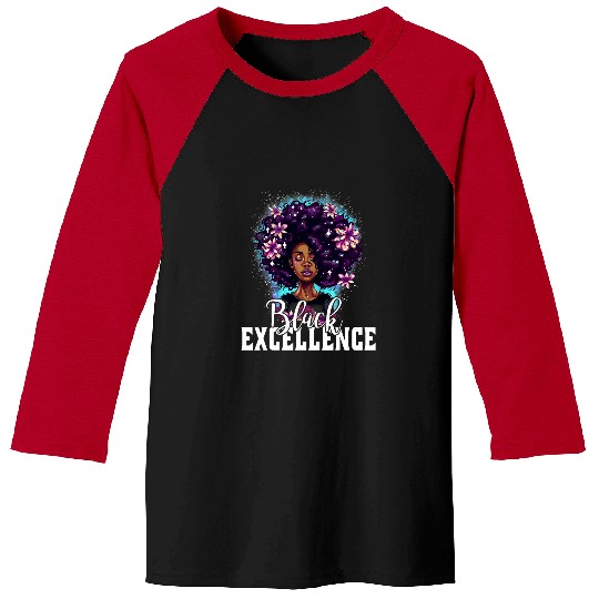 Black Excellence African Pride Black History Month Baseball Tees