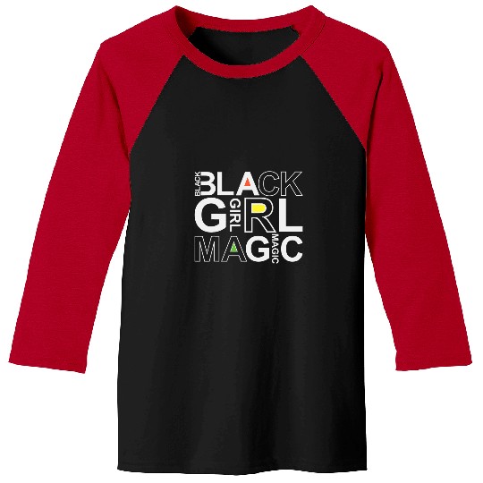 Black Girl Magic Tee Afro Beauty Made with Melanin Queen Baseball Tees