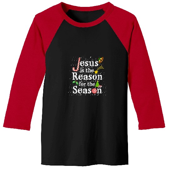Christian JESUS REASON CHRISTMAS SEASON WOMENS MENS KIDS xmass HOLIDAYS 93 Bibble Jesus Christ Baseball Tees