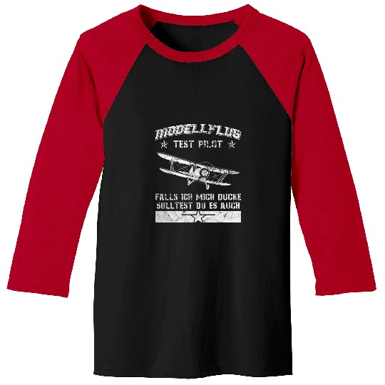 Model Flight Test Pilot Wenn Ich Mich Ducke Model Aeroplane Baseball Tees