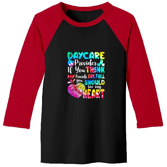 Daycare Provider Childcare Teacher Women Back To School Baseball Tees