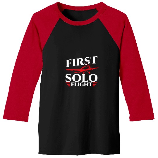 First Solo Flight T New Pilot Baseball Tees
