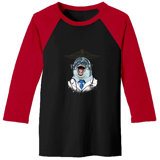 Doctor Dolphin Surgeon Physician Dr MD Marine Life Mammal Baseball Tees