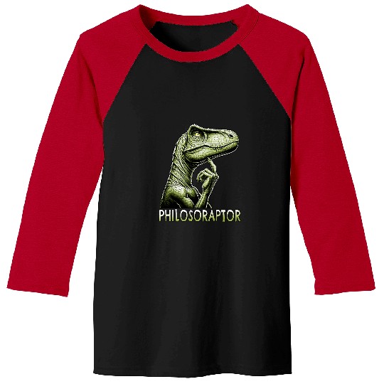 Philosoraptor Philosophy Teacher Student Velociraptor Baseball Tees