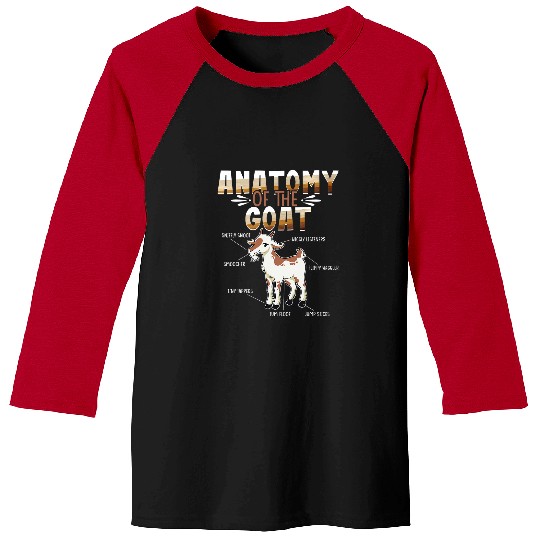 Goats Lover Anatomy Of The Goats Baby Kid Cute Animal Lover  Floof Baseball Tees